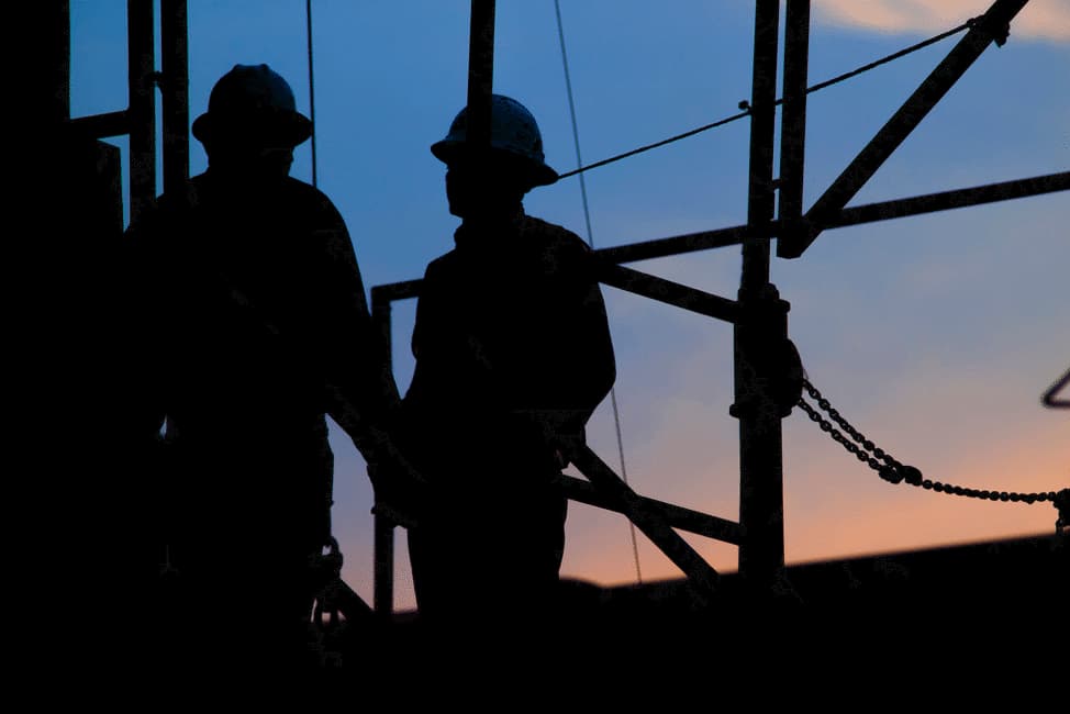 Oil Workers Silhoutte